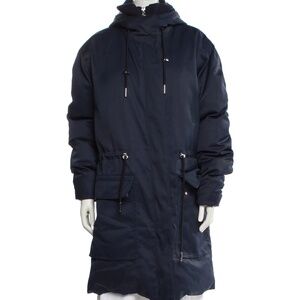 Acne Studios Navy Mid-Length Down Coat Puffer Jacket xs